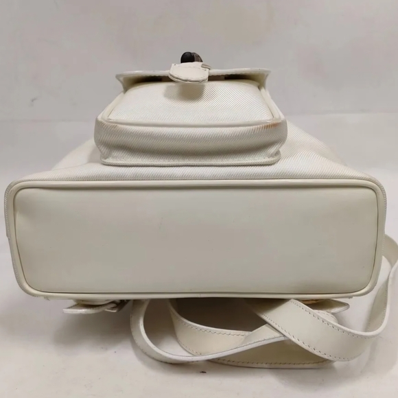 Gucci White Backpack with Bamboo Accent - Picture 5 of 8